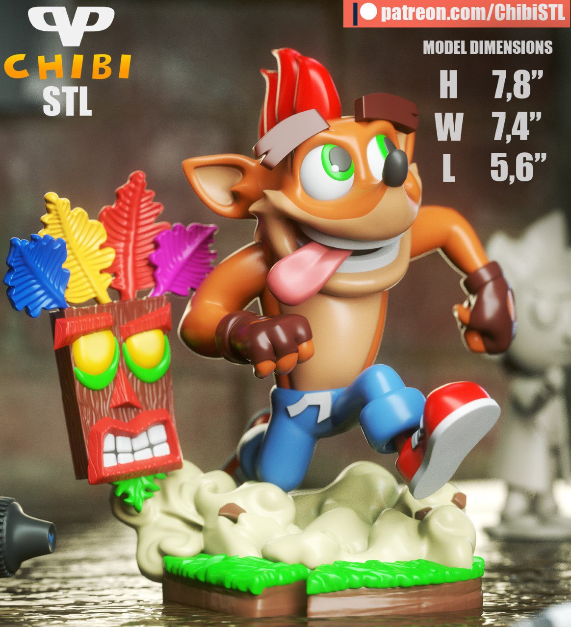 Crash Bandicoot & Aku Aku Chibi