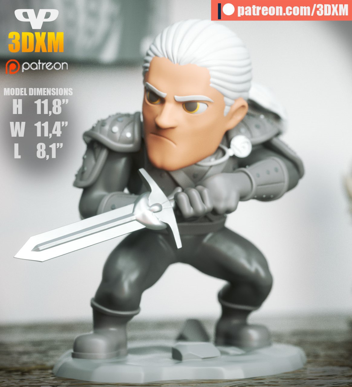 Henry Cavill Witcher Chibi