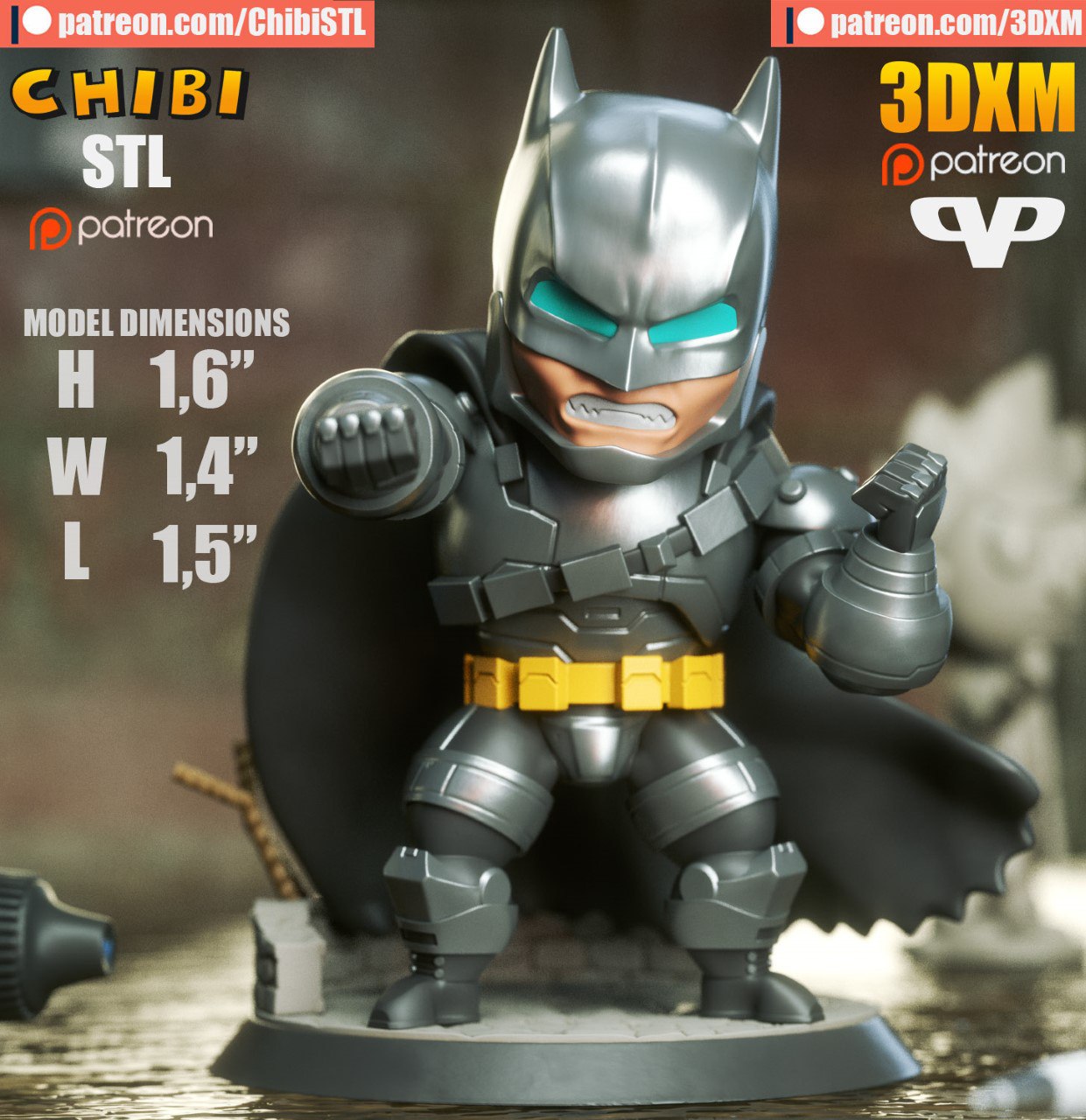 3DXM – Armoured Batman Chibi