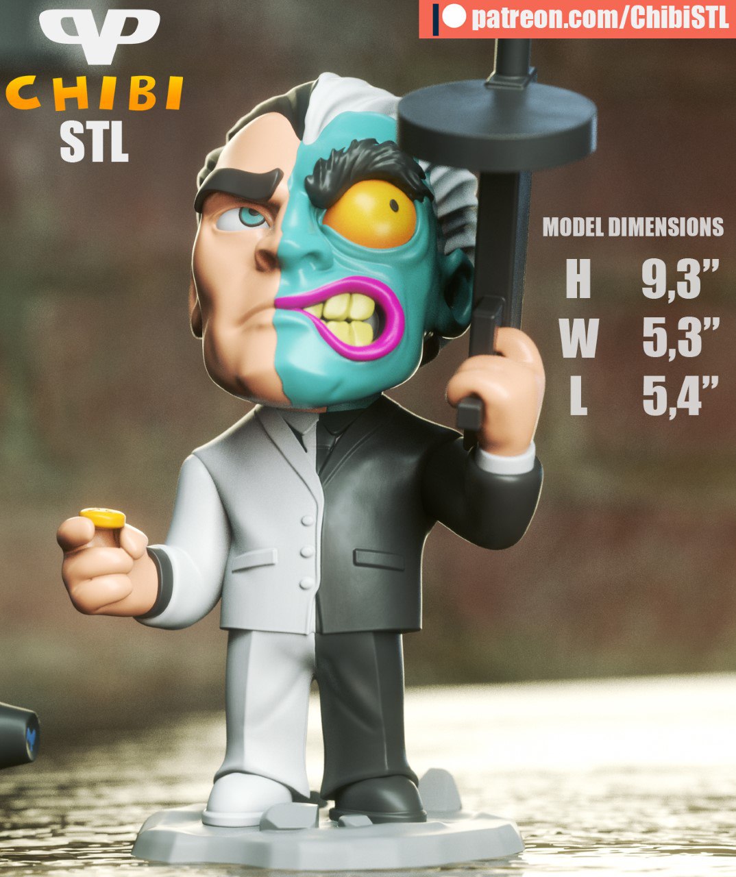 3DXM - Two Face Chibi