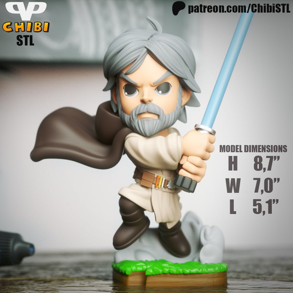 ChibiSTL 2025 03 Old Luke Skywalker Chibi T Me MOXOMOR Aka