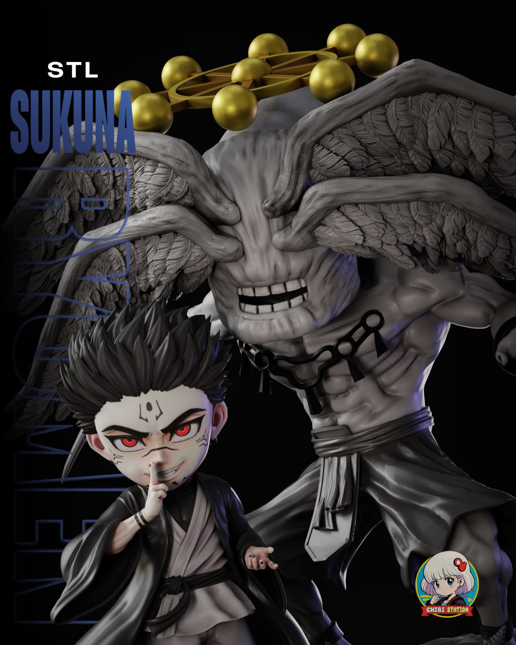 Chibistation SUKUNA Ryomen STL