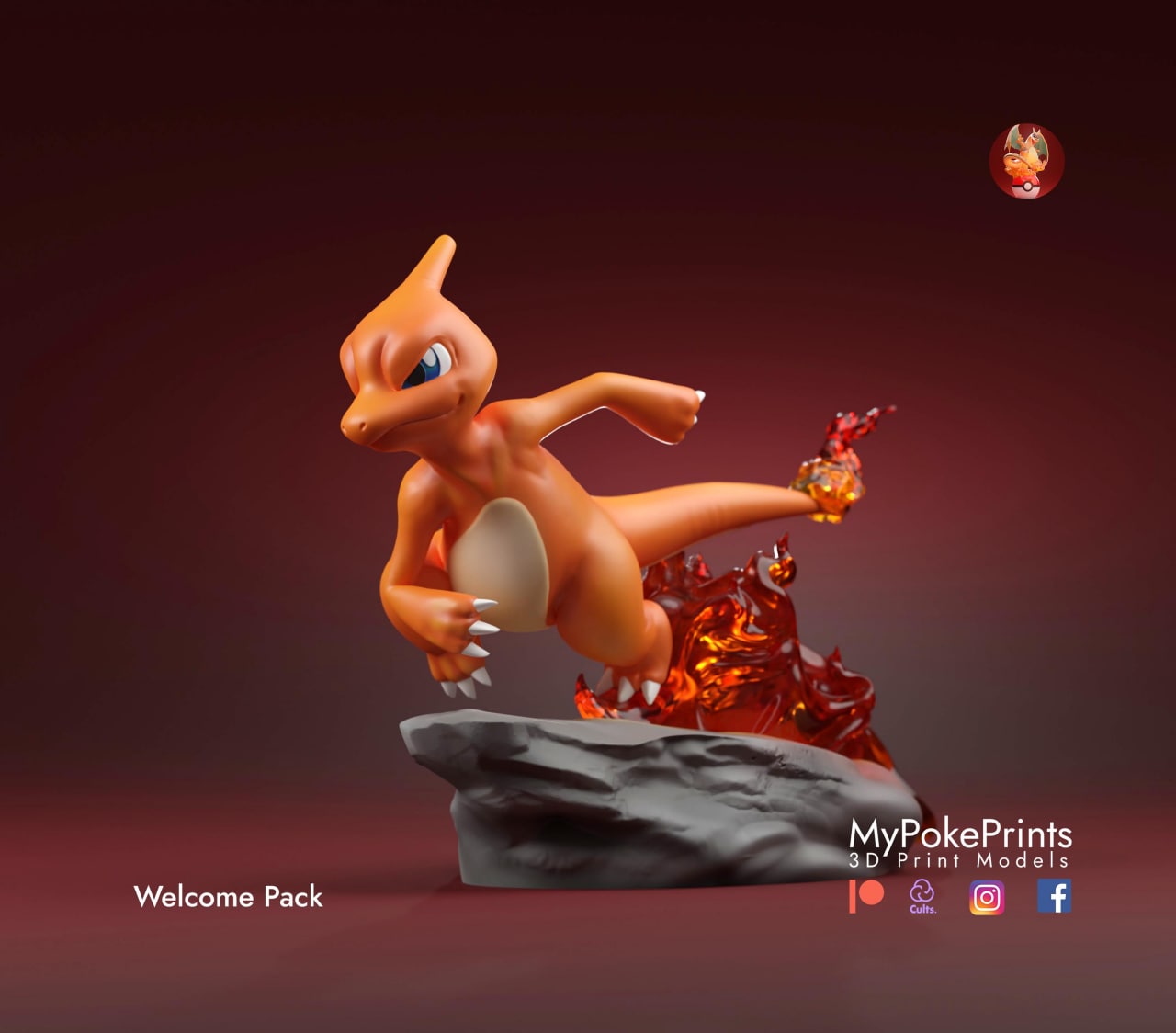 Charmeleon Tail Flame Alone
