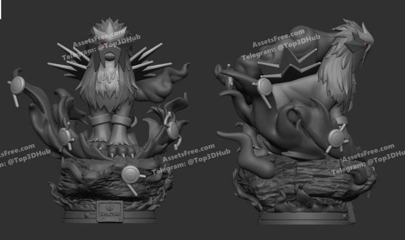 244 Entei - Pokerus Studio