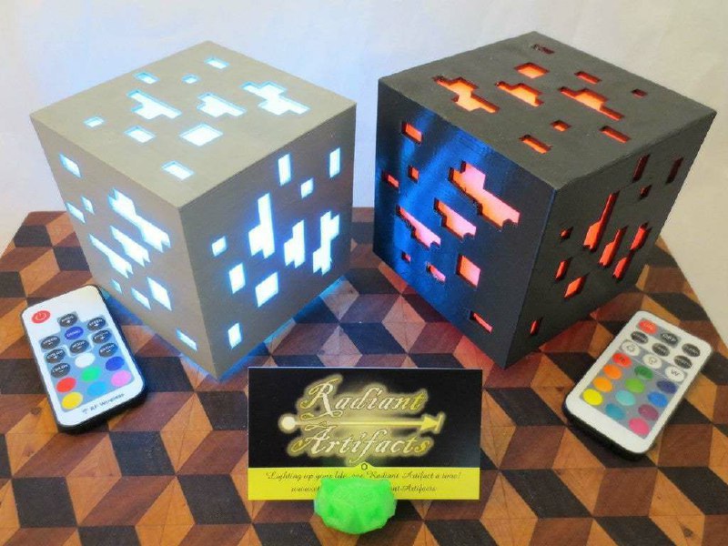 Minecraft Inspired Ore Cube Led Lamp Usb Remote Or 20201014 721