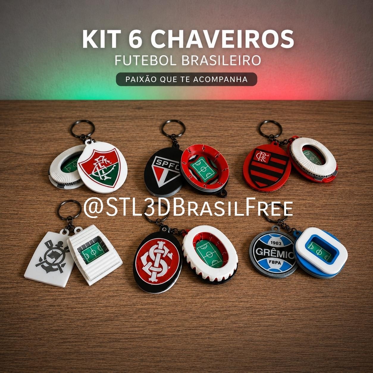 Pack Chaveiros De Estadios Avante3D