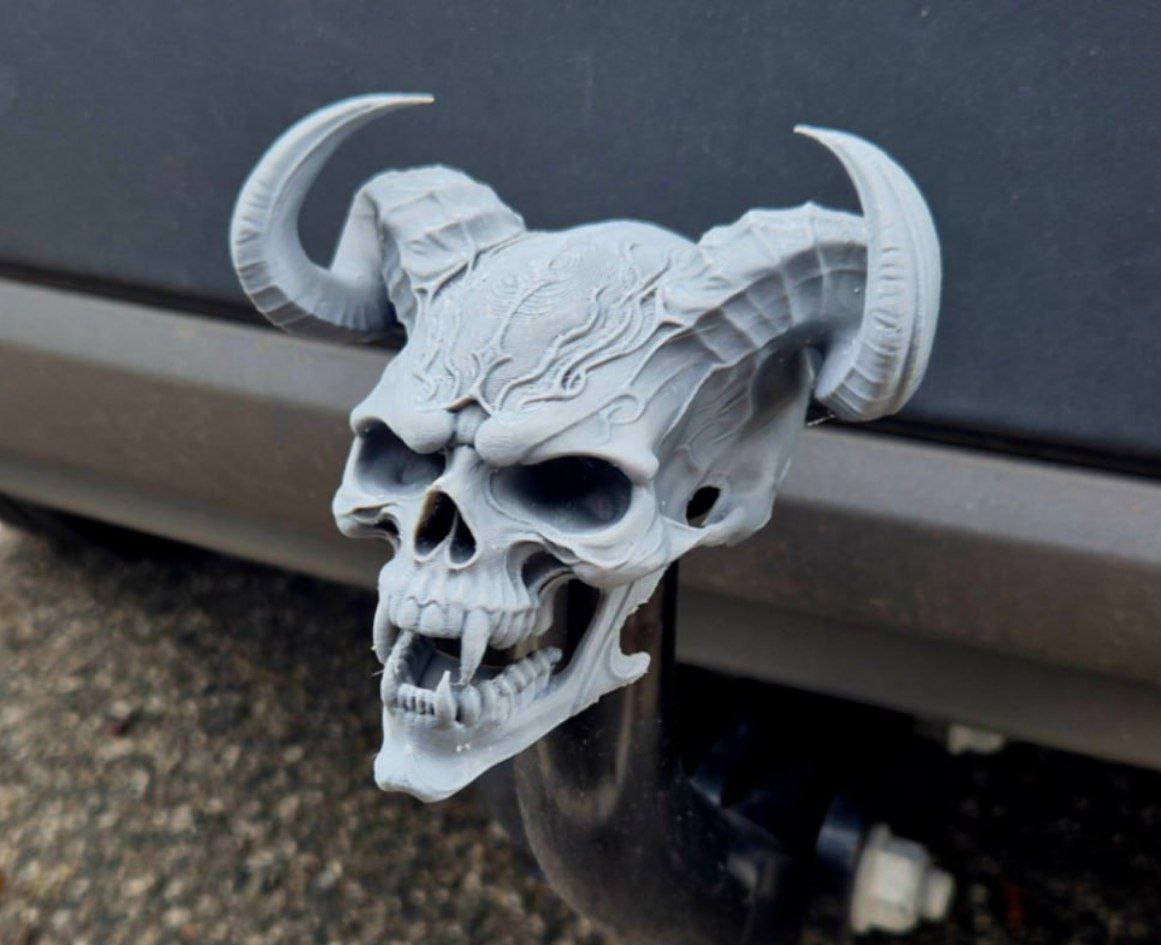 Demon Skull Hitch Ball Cover Stls