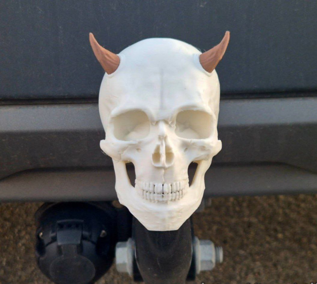 Skull Demon Hitch Ball Cover Stls