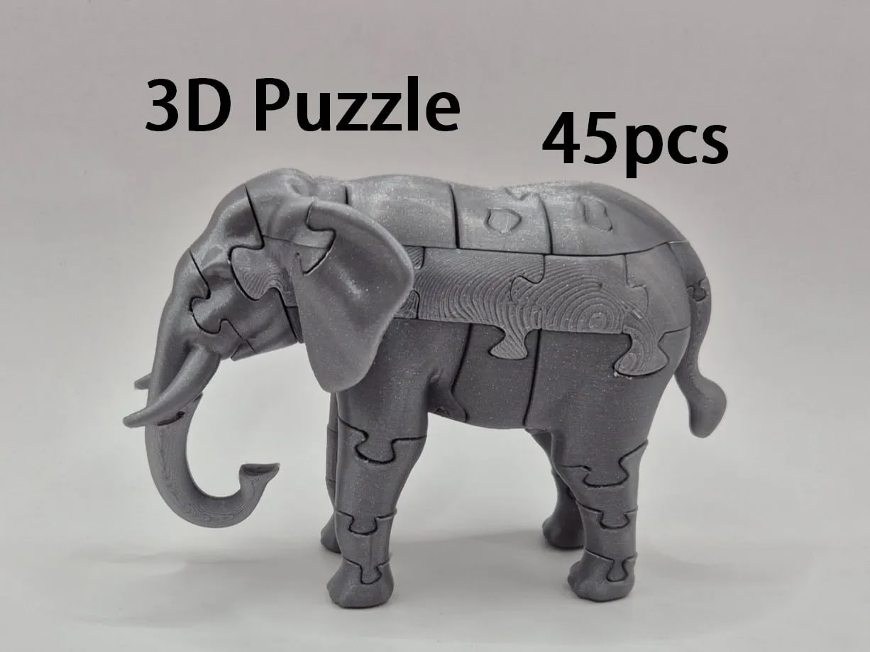 Elephant 3D Puzzle 45 Parts