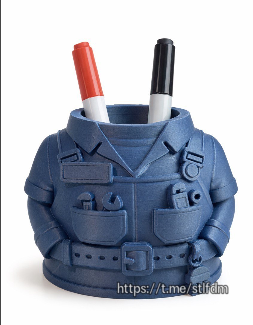 Plumber Uniform Pen Holder Workwear Desk Organizer