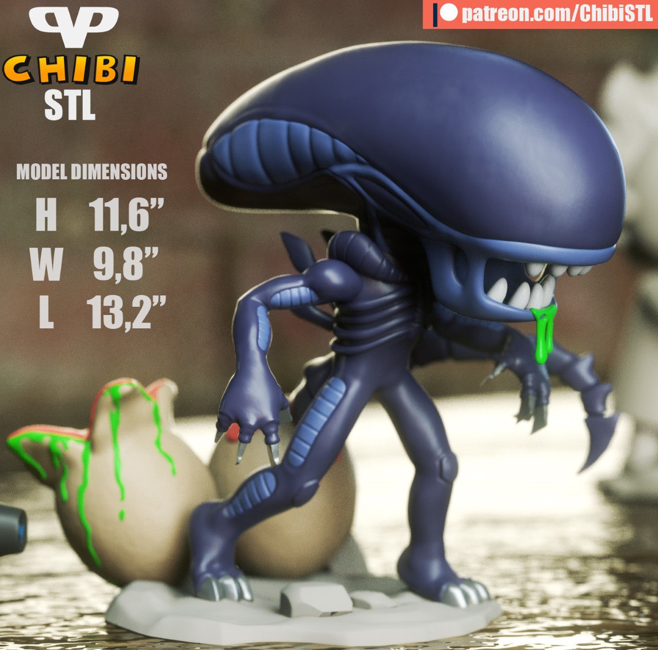 3DXM - Xenomorph Chibi