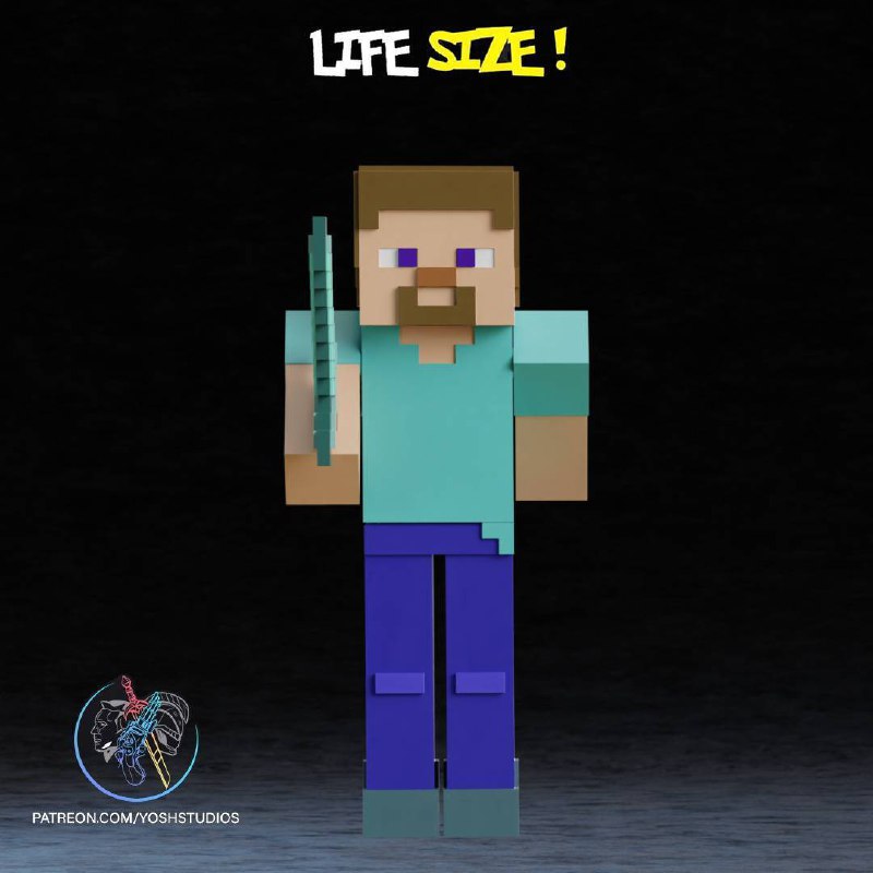 Life Size Steve Minecraft
