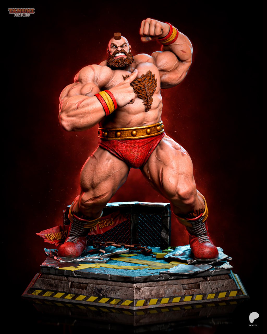 Tanuki Figures - Zangief Street Fighter