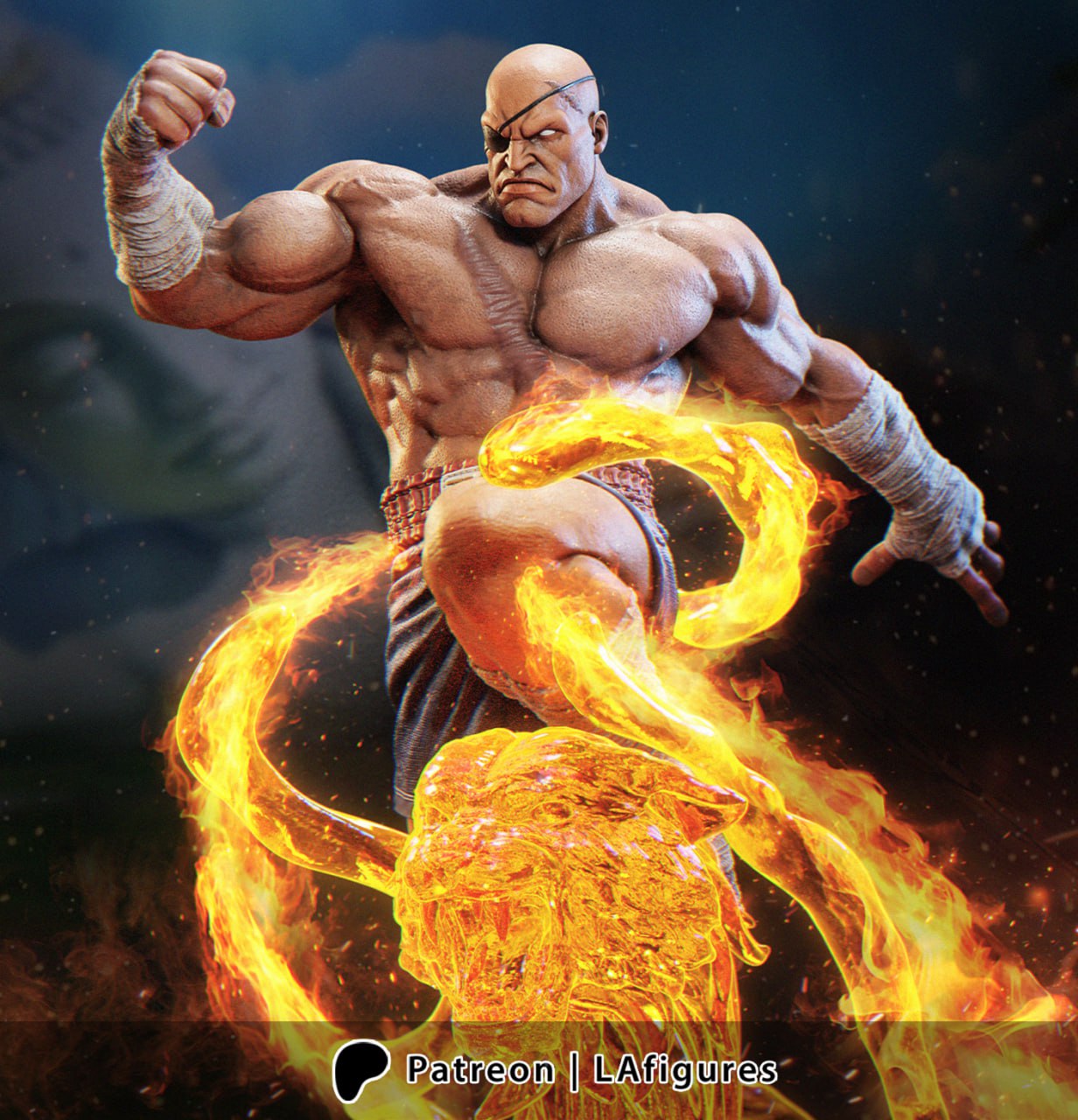LA Figures Sagat Street Fighter T Me MOXOMOR Aka