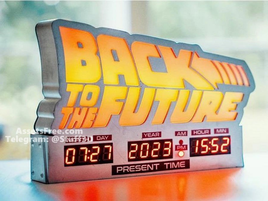 Back To The Future Lamp And Clock 6144608