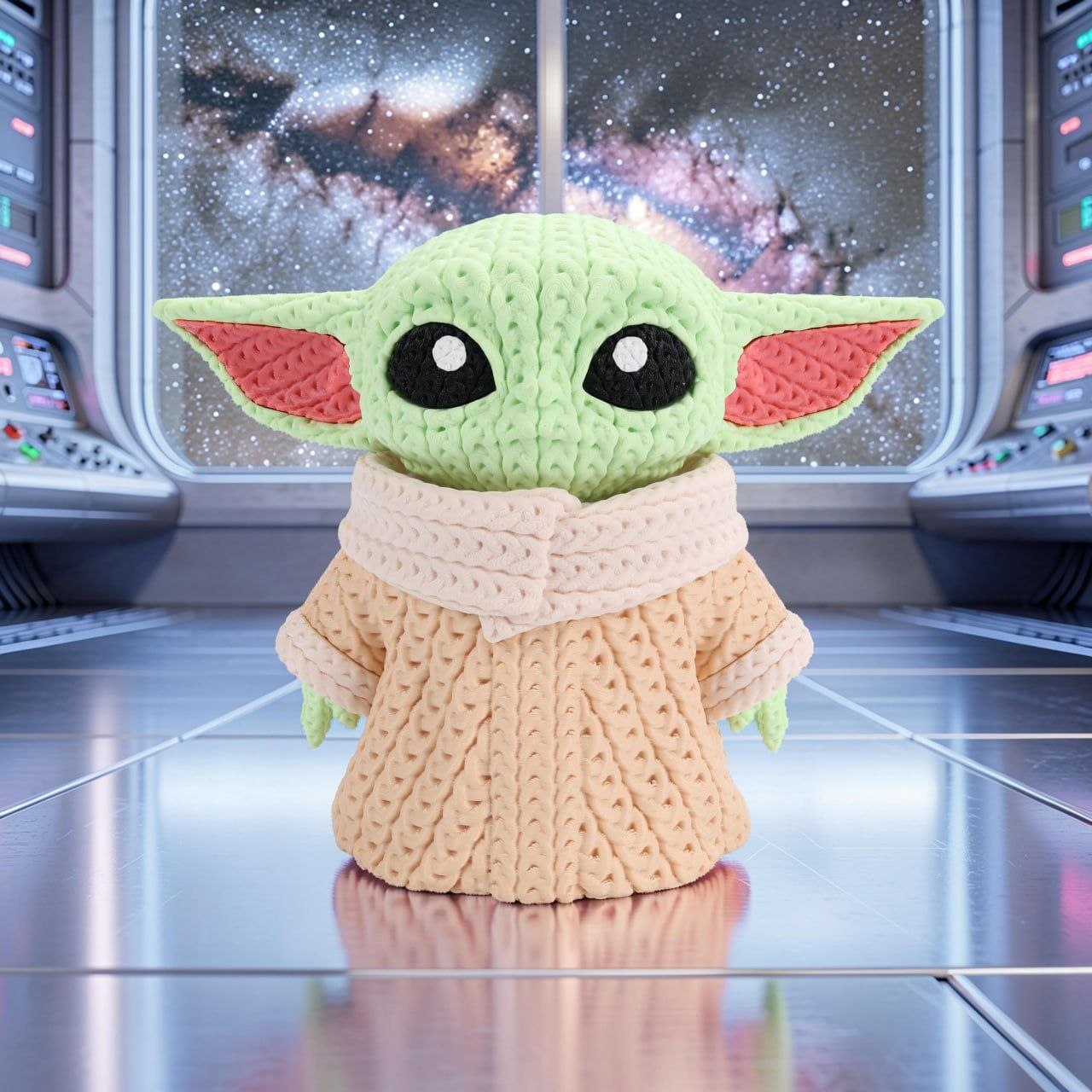 Baby Yoda Knitted Multipart 100%