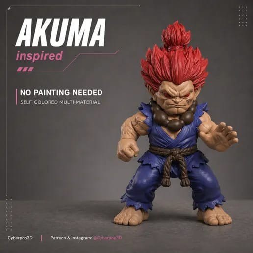 Akuma-Street-Fighter-No-Ams-Multi-Part-Print
