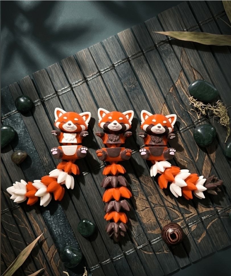 Cute Flexi Baby Red Panda Toy, Keychain