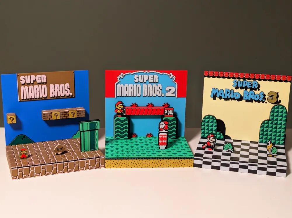 Super Mario Bros 1 - 3 Nes Trilogy Diorama