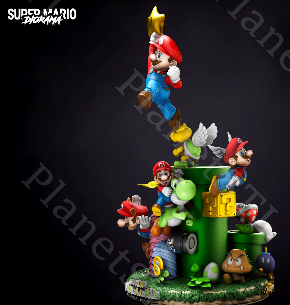 Mario All Characters Diorama