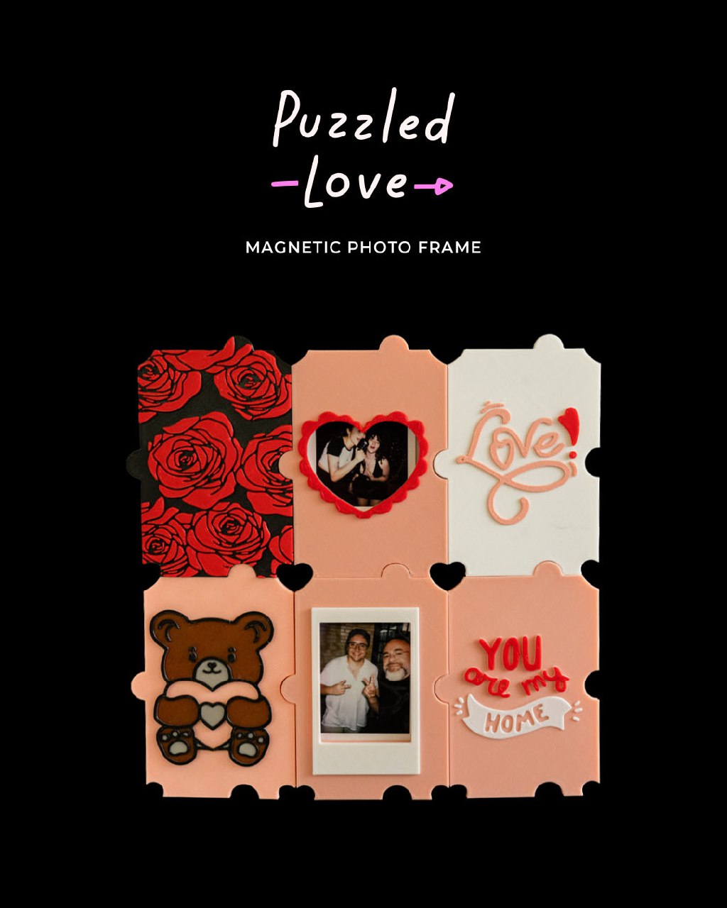 Puzzled Love Magnetic Photo Frame 7d5211c24c