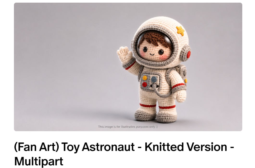 3MF Toy Astronaut Knitted Multipart