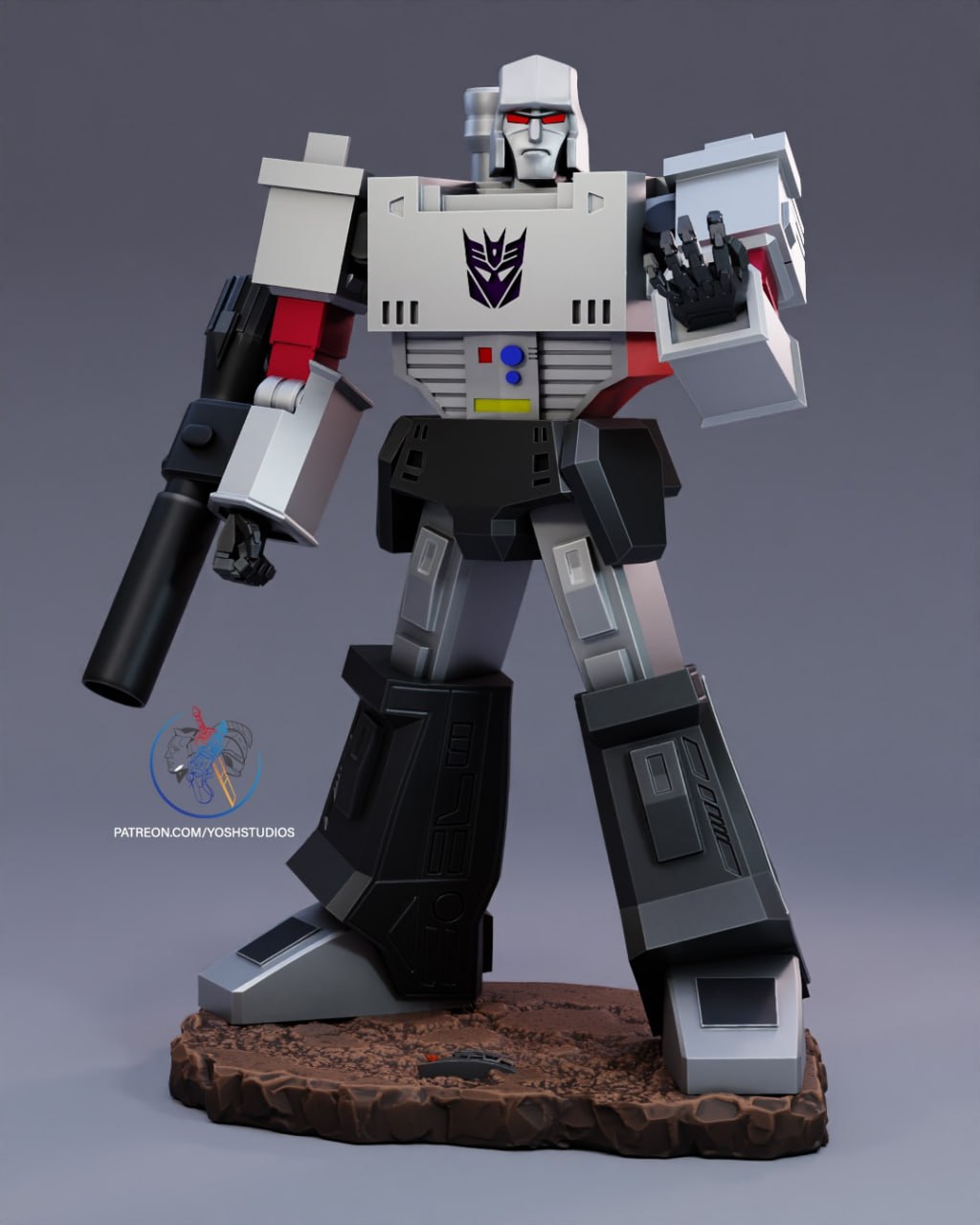 Megatron Statue And Flexi