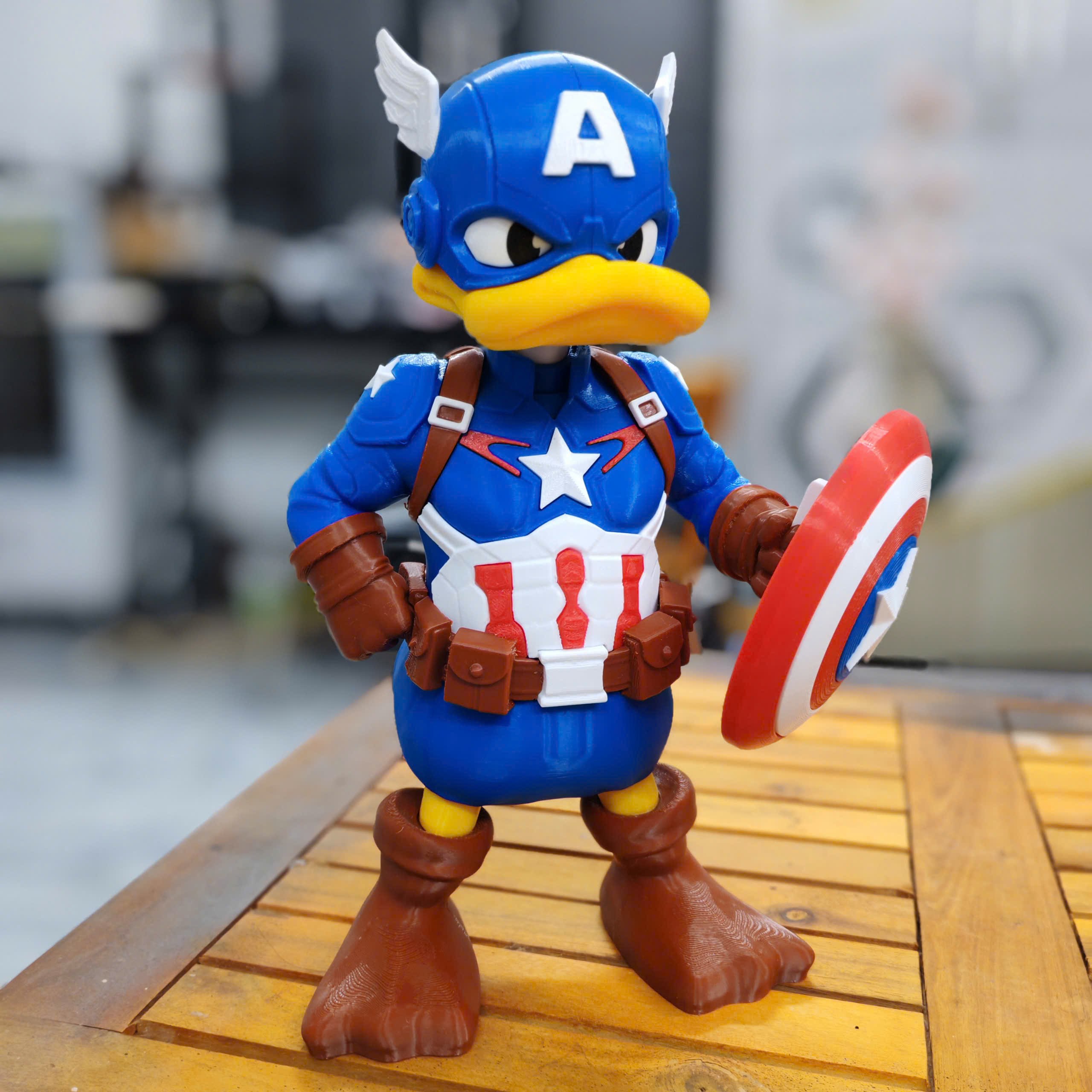 Captain Duck Fan Art No Ams Multiparts 3mf Donald