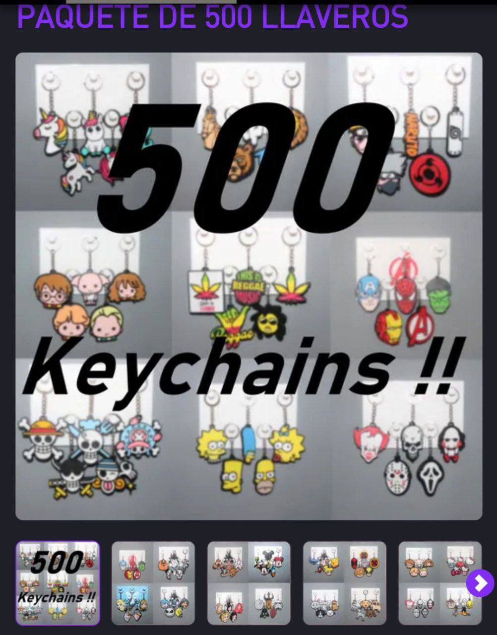 PACK 500 KEYCHAINS