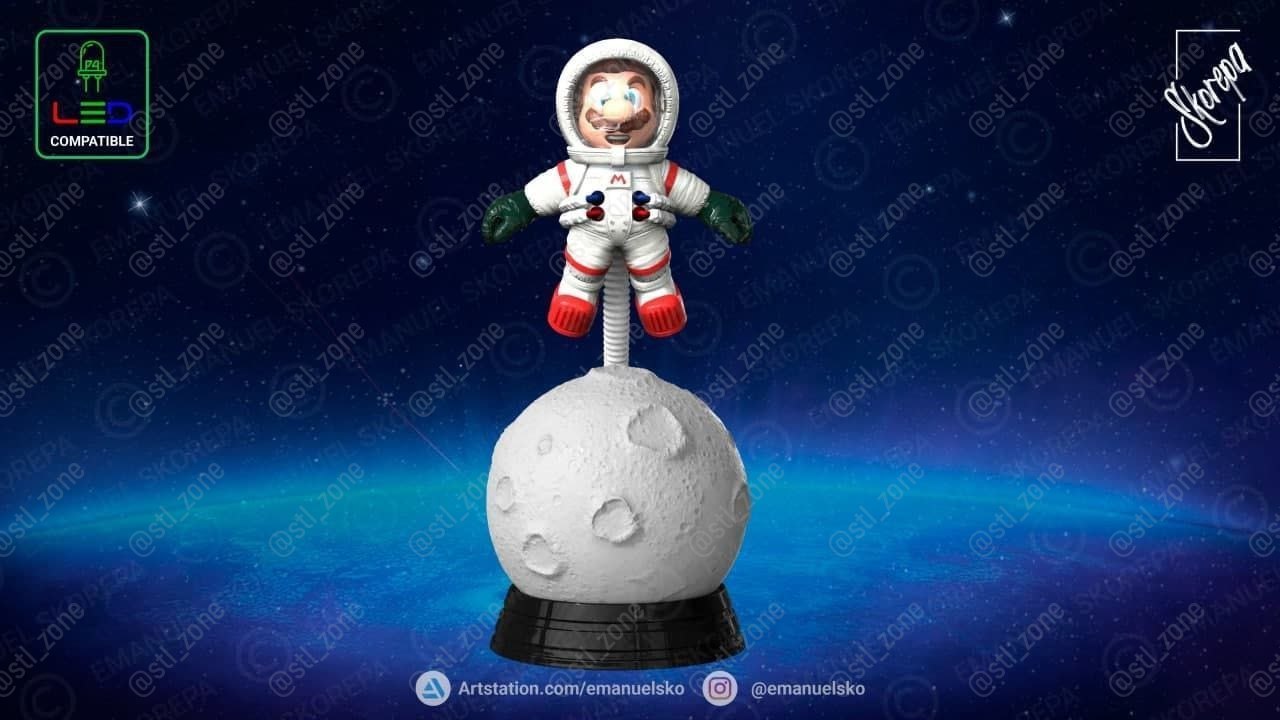 Mario Astronaut Moon
