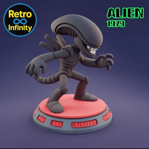 Retro Infinity Alien Infinity Figure T Me MOXOMOR Aka