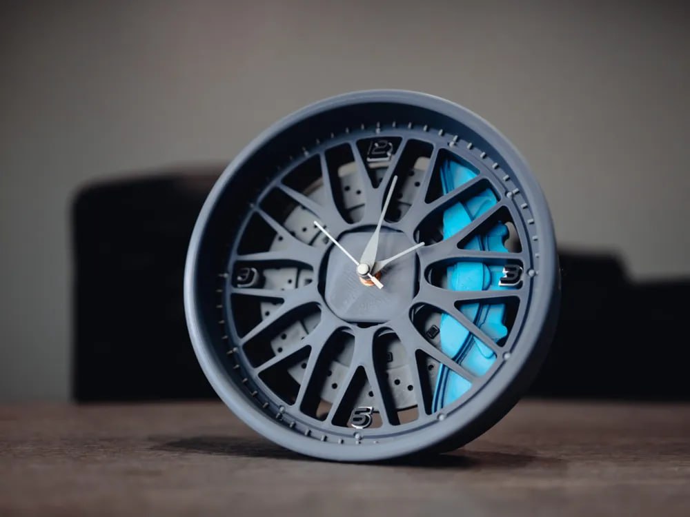 BBS LM Wheel Clock - 3D Printable Model