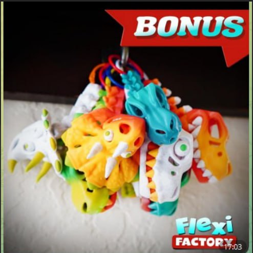Stls Flexi Factory Skeleton Dino Keychains All