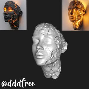 Cracking Face Wall Lamp