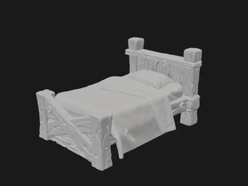 STL Miniatures Fantasy Props BedRoom Furniture
