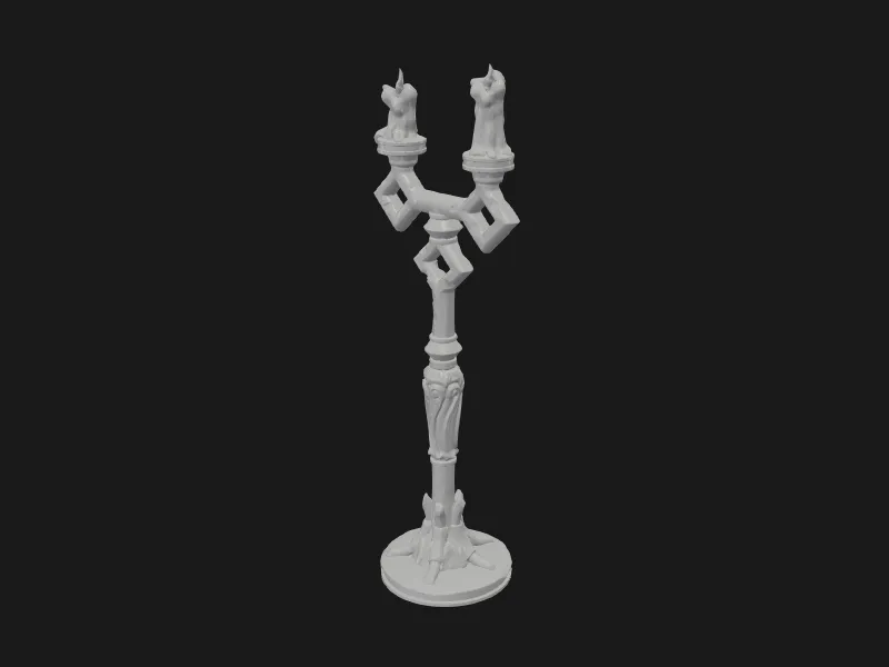 STL Miniatures - Fantasy Props - Candle Holder -