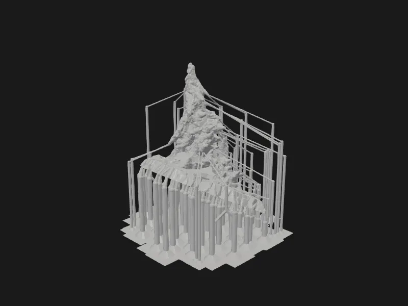 Nekron'S Stalagmites, Frozen Ice Winter Spikes Shard, Terrain